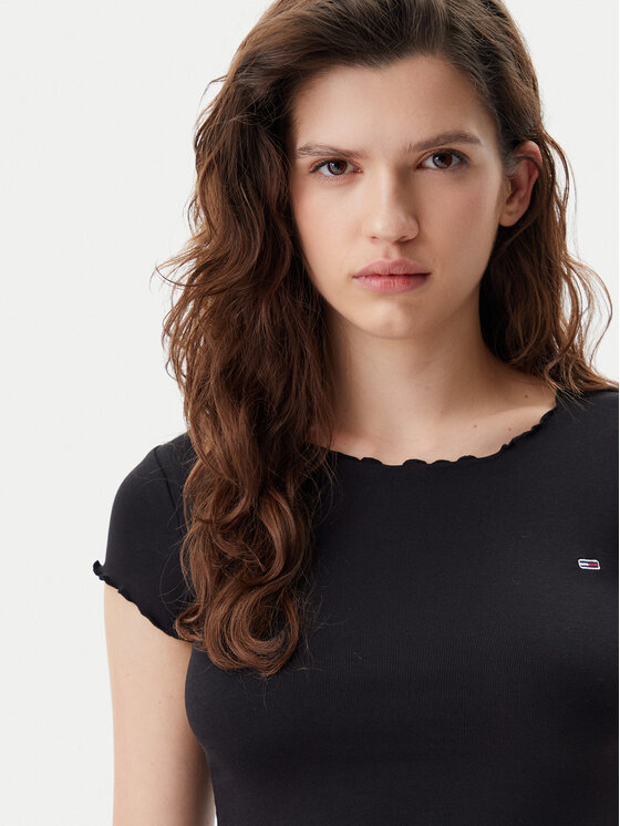 Tommy Jeans Tommy Jeans Літня сукня Babylock DW0DW20614 Чорний Slim Fit