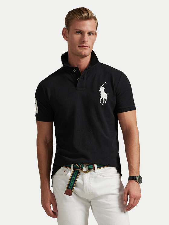 Polo Ralph Lauren Tricou polo 710688969001 Negru Custom Slim Fit