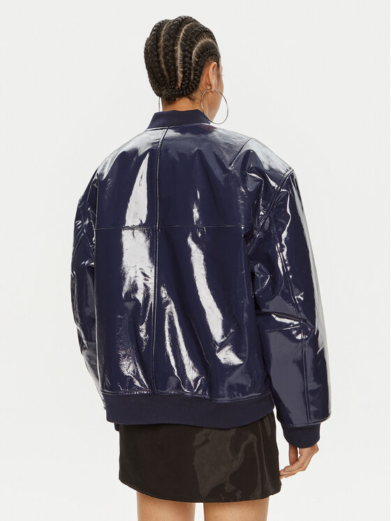 2NDDAY 2NDDAY Lederjacke Santos 2244512601 Dunkelblau Relaxed Fit