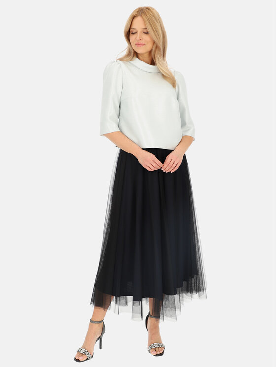 L’AF L’AF Bluzka Gamma 2 Srebrny Regular Fit