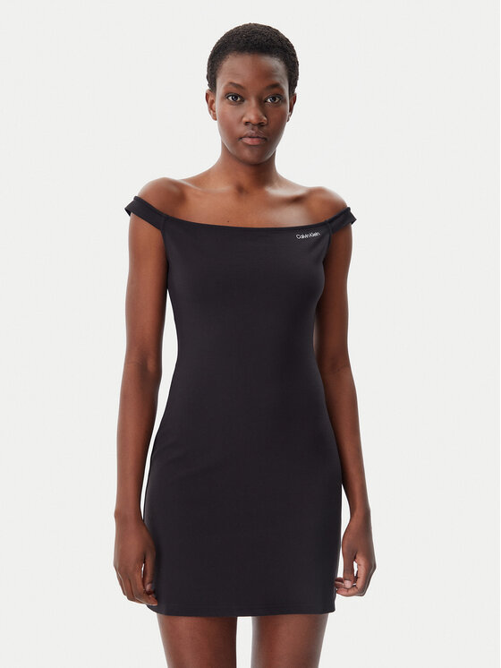 Calvin Klein Jeans Calvin Klein Jeans Kasdieninė suknelė Logo Milano J20J225541 Juoda Slim Fit