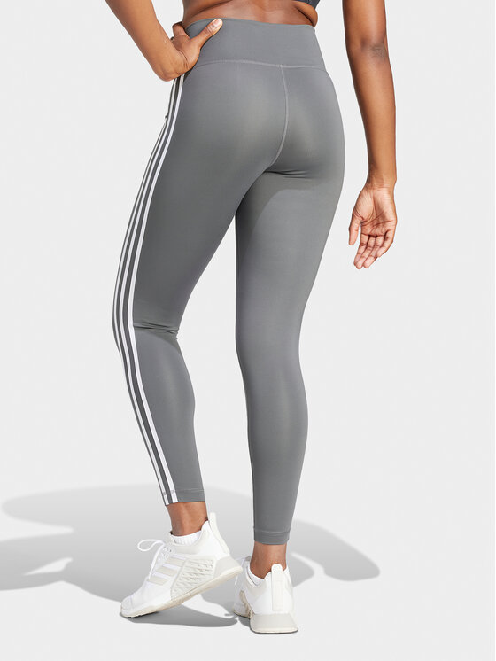 Adidas 3 stripes leggings grau online