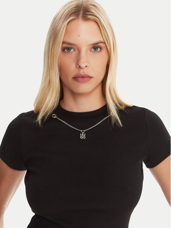 HUGO HUGO T-särk Dannecy 50549392 Must Regular Fit