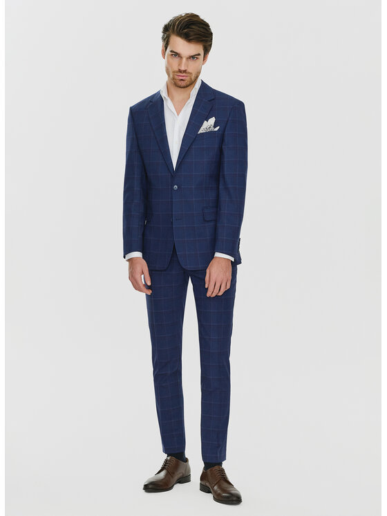 Pako Lorente Pako Lorente Marynarka P24SF-3G-005 Granatowy Slim Fit