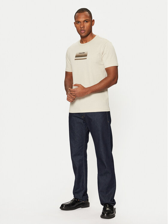 Calvin Klein Calvin Klein T-särk K10K113803 Beež Regular Fit