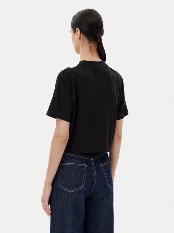 Karl Lagerfeld Jeans Karl Lagerfeld Jeans T-shirt A2W17076 Crna Cropped Fit