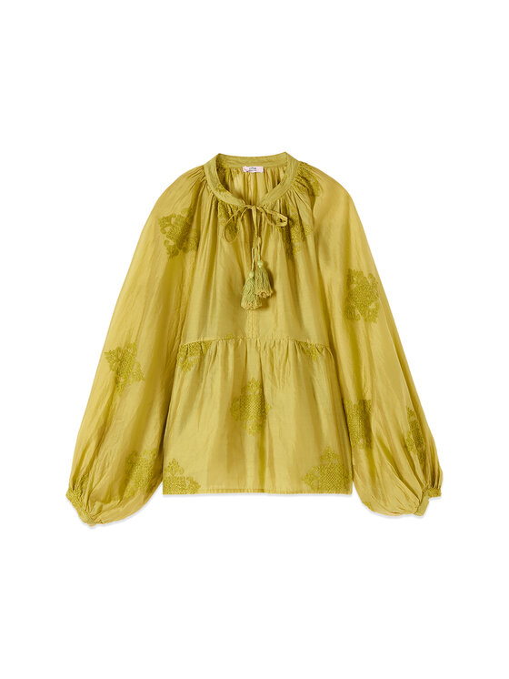 Oltre Oltre Blusa 2010J000775N027 Giallo Over Fit