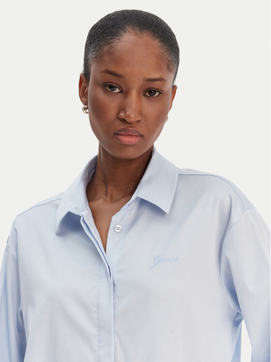 Guess Guess Hemd W6RH57 WAF10 Himmelblau Oversize