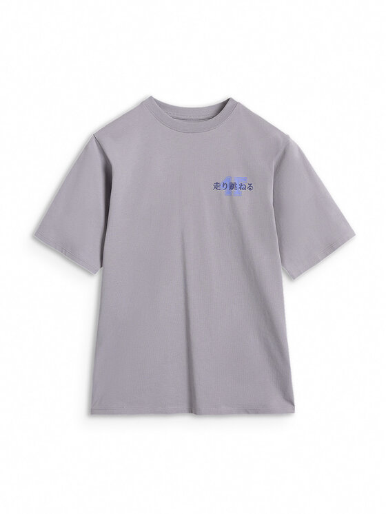 4F 4F T-Shirt BLUE VACATION Szary Oversize