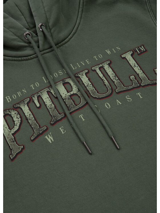 PITBULL PITBULL Bluza Bluza męska z kapturem ACE OF SPADES 3XL Zielony Regular Fit