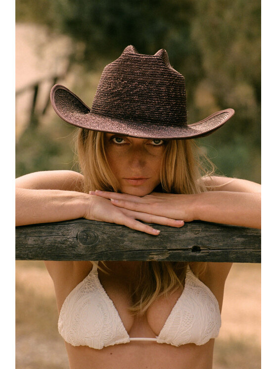 Paris+Hendzel Paris+Hendzel Kapelusz Dark Chocolate Cowboy Hat Small Brim Brązowy