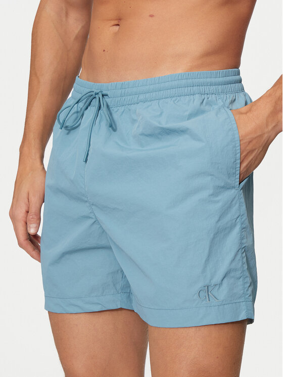 Calvin Klein Swimwear Plavecké šortky KM0KM01080 Modrá Regular Fit