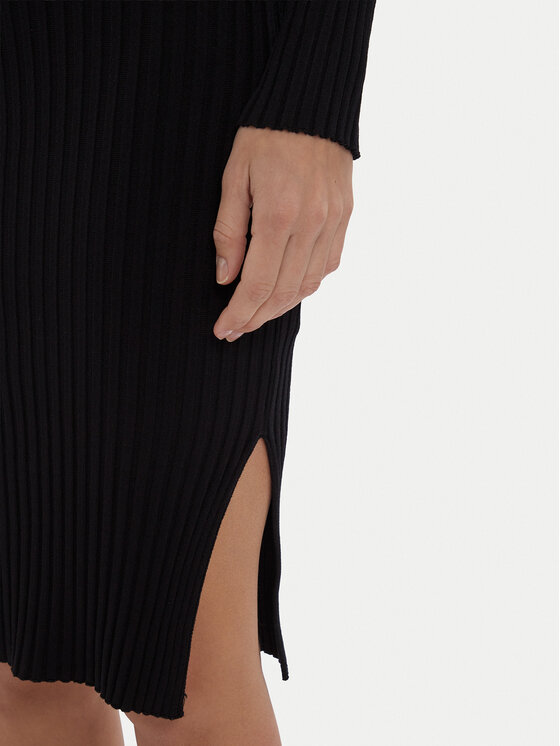 Morgan Morgan Rochie tricotată 252-RMAN Negru Slim Fit