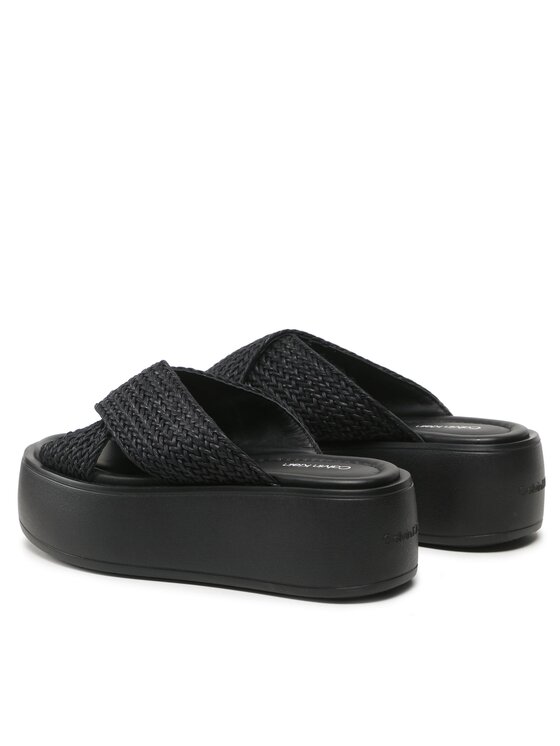 Ciabatte Bubble Slide - Woven HW0HW01468 Nero