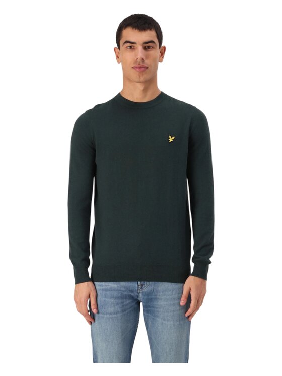 Lyle & Scott Lyle & Scott Sweter kn2110vc-w504 Zielony Regular Fit