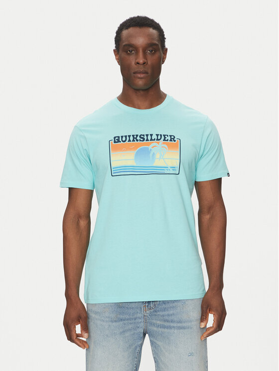 Quiksilver Tričko EQYZT08065 Tyrkysová Regular Fit