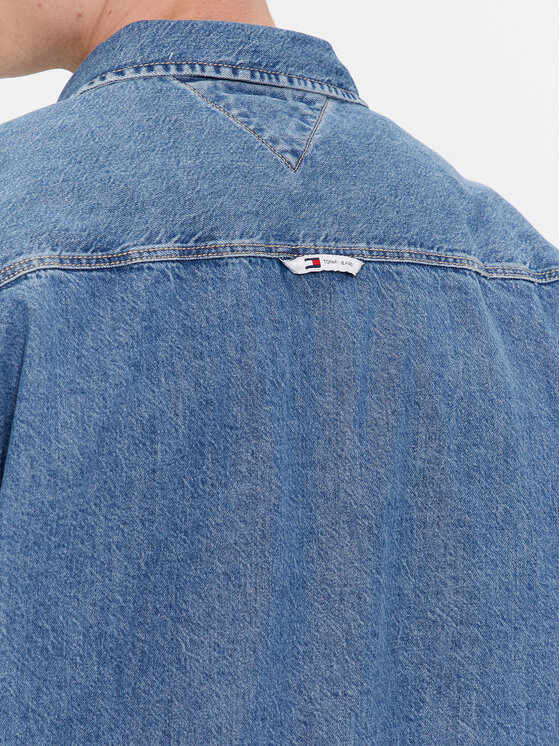 Tommy Jeans Tommy Jeans džínová košile DM0DM18957 Modrá Regular Fit