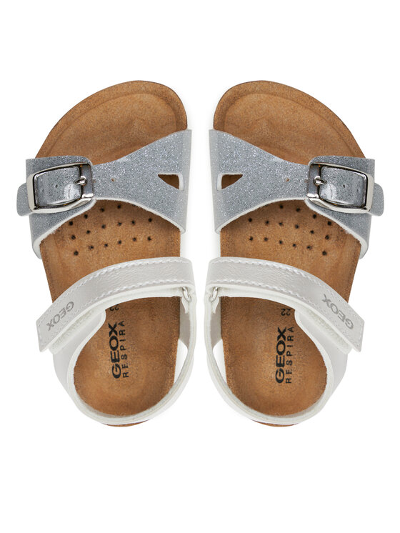 Geox Geox Sandały B Sandal Chalki Girl B922RA 0NFKC C0007 M Biały