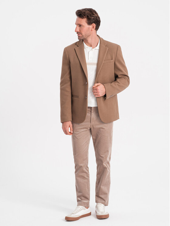 Ombre Ombre Sako OM-BLZB-0118 Hnědá Regular Fit