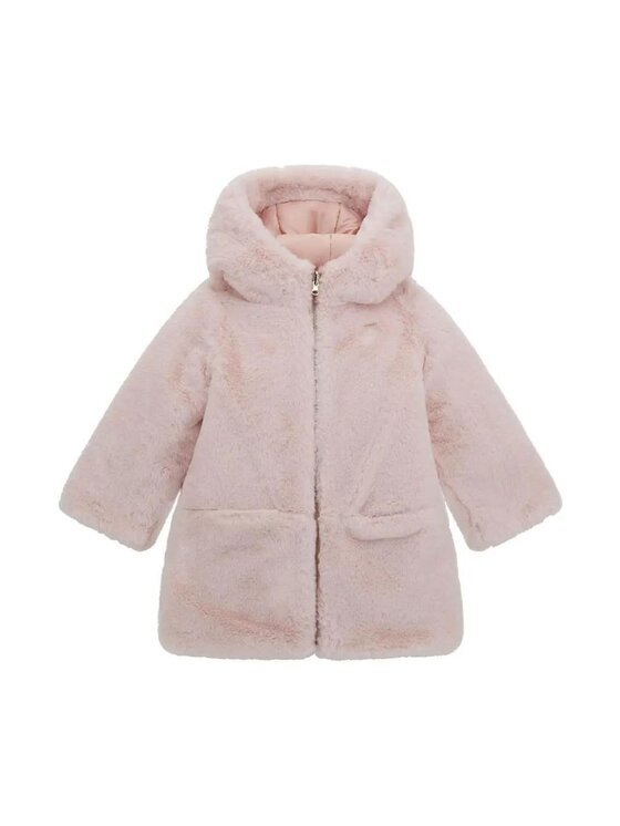 Guess Guess Μπουφάν χειμωνιάτικο giubbino bambina ballet pink Ροζ Long Fit