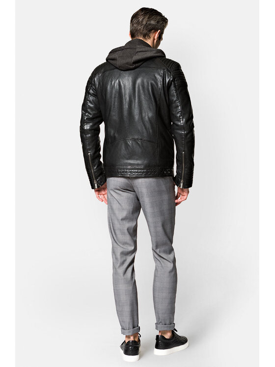 Lancerto Lancerto Kurtka skórzana Lorette KU068222000002 Czarny Regular Fit