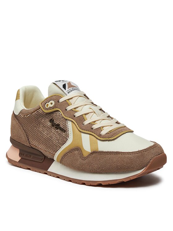 Pepe Jeans Pepe Jeans Sneakers Brit Sequins W PLS40009 Beige