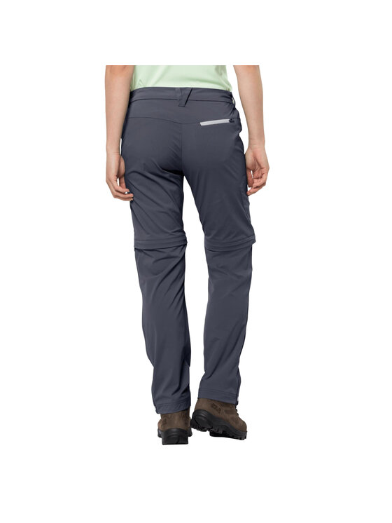 Jack Wolfskin Jack Wolfskin Spodnie dresowe Jack Wolfskin Overland Zip Away Pants W Granatowy Regular Fit