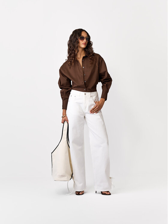 La Mania La Mania Košeľa LEE LEE Tmavo hnedá Basic Fit