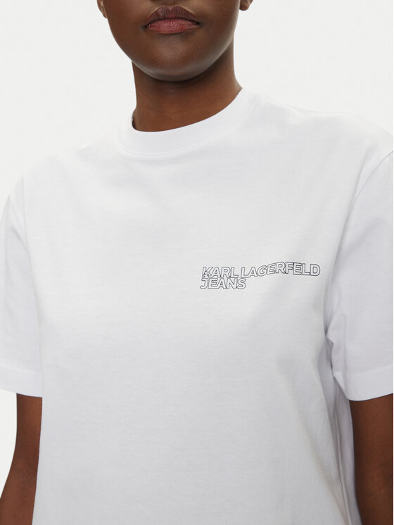 Karl Lagerfeld Jeans Karl Lagerfeld Jeans Φόρεμα καθημερινό A2W13036 Λευκό Regular Fit