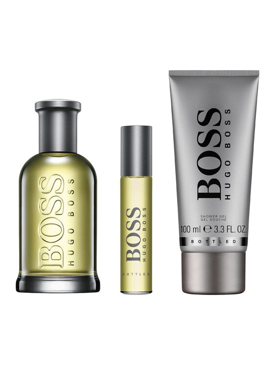 HUGO BOSS HUGO BOSS Boss Bottled zestaw - woda toaletowa 100 ml + woda toaletowa 10 ml + żel pod prysznic 100 ml Zestaw zapachowy