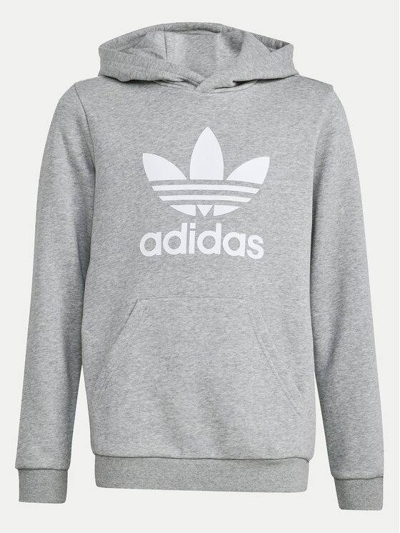 adidas adidas Bluza Trefoil IY7442 Szary Regular Fit