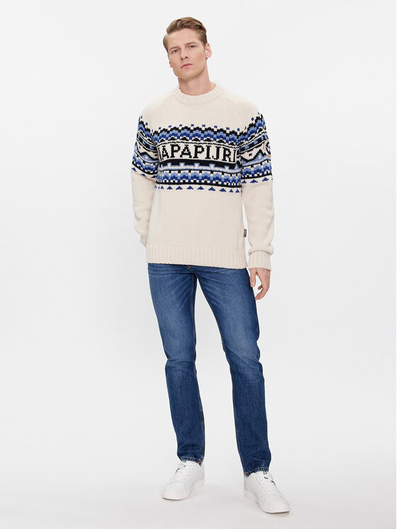 Napapijri Napapijri Džemper NP0A4HHJ Écru Regular Fit