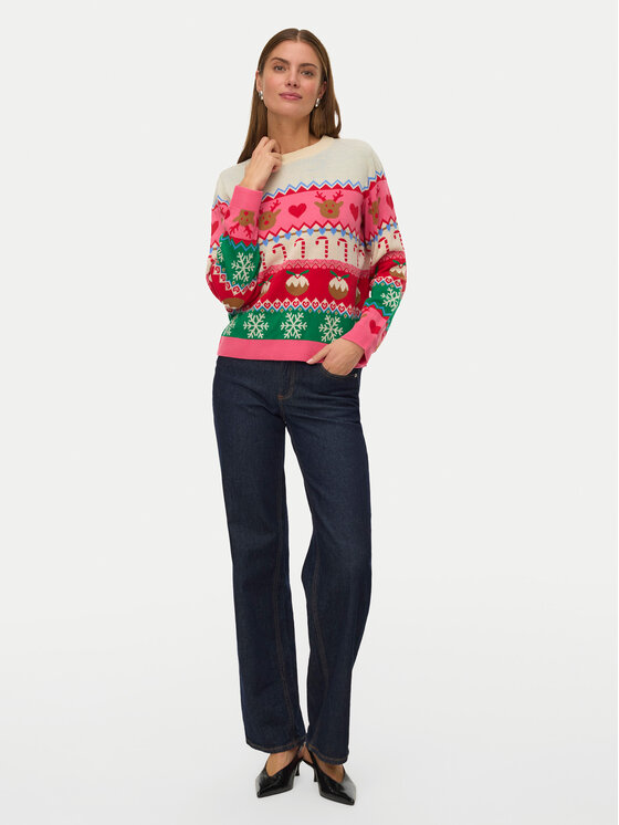 Vero Moda Vero Moda Sveter New Christmas 10334011 Farebná Regular Fit