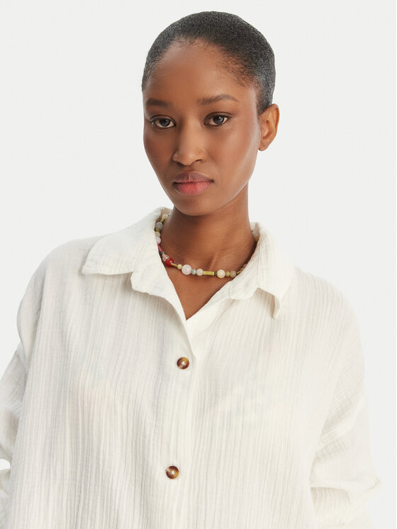 Roxy Roxy Košile Morning Time ERJWT03674 Écru Relaxed Fit