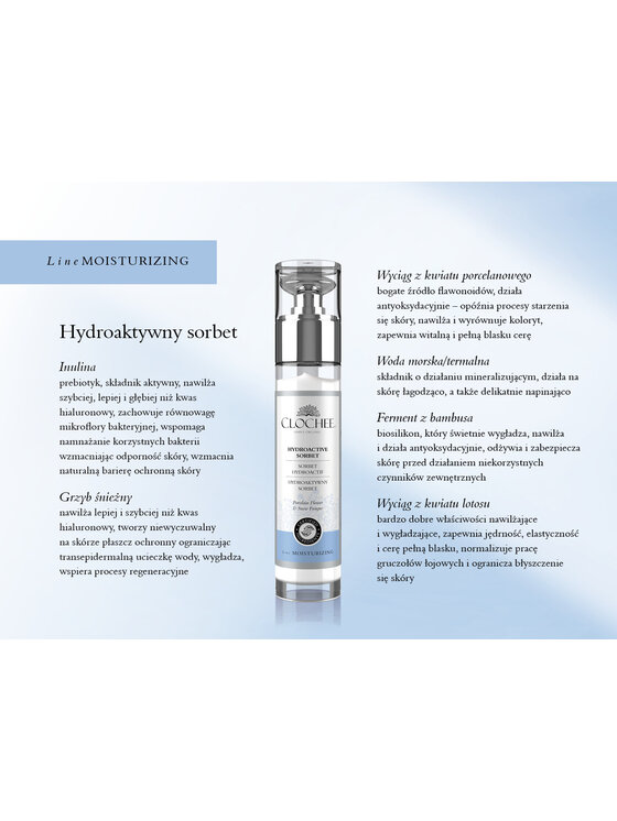 Clochee Clochee Hydroaktywny sorbet Simply Pielęgnacja na dzień Pielęgnacja na dzień