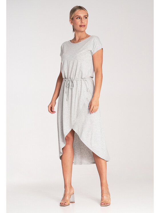 FIGL FIGL Sukienka codzienna M1041 Szary Basic Fit