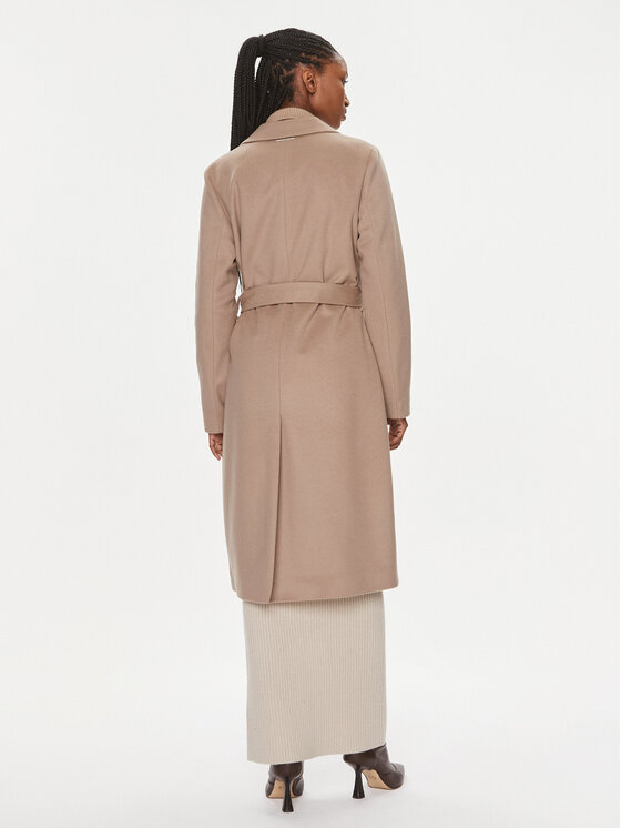 Calvin Klein Calvin Klein Vlněný kabát Essential K20K205937 Béžová Regular Fit