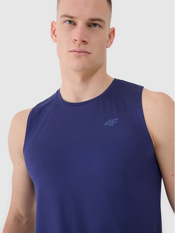 4F 4F Tank top 4FWSS25TFSLM460-30S Niebieski Regular Fit