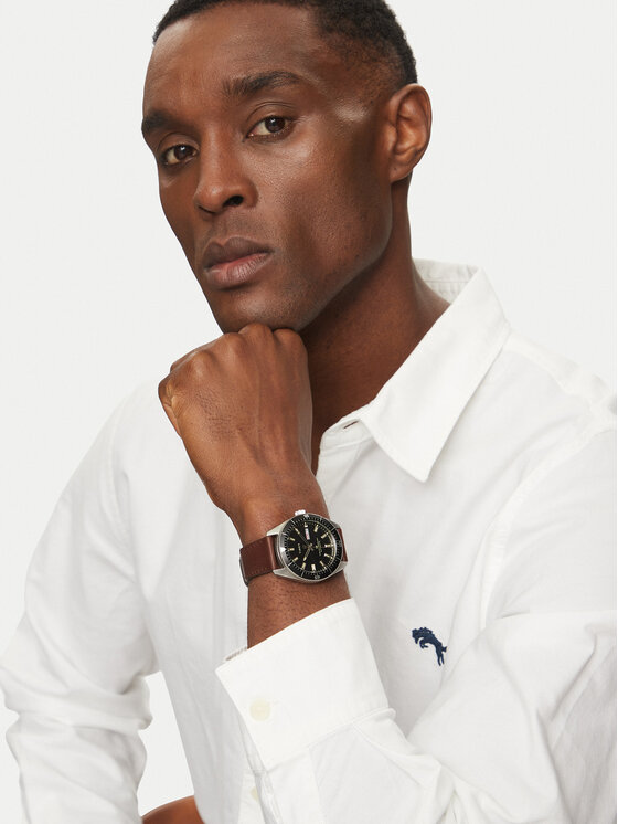 Timex Timex Ročna ura Waterbury TW2V24800 Rjava