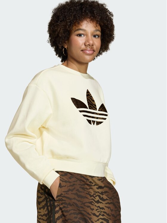 adidas adidas Bluza 159113 Kremowy Loose Fit