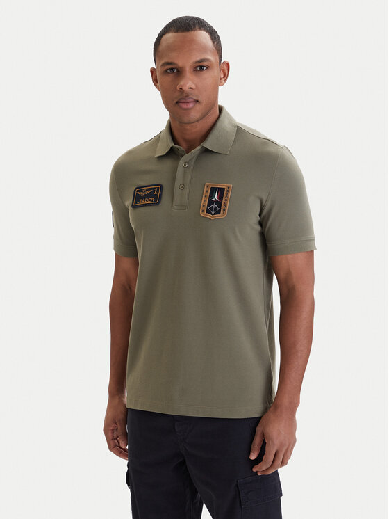 Aeronautica Militare Aeronautica Militare Polokošile 261PO1927UP00191 Zelená Regular Fit