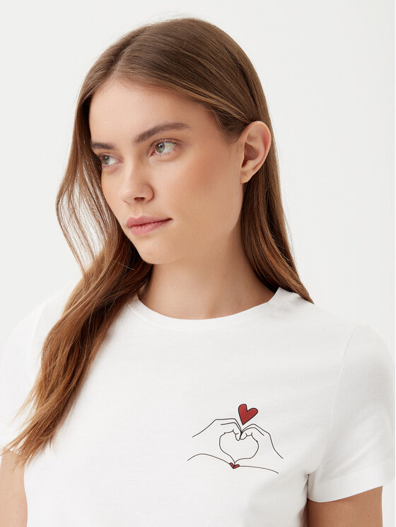 Vero Moda Vero Moda T-särk Viva 10322077 Valge Regular Fit