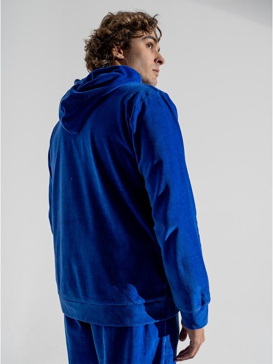 Jigga Wear Jigga Wear Komplet dresowy DRES MĘSKI Welurowy Komplet Dresowy Jigga Opposite Patch Niebieski XXL Niebieski