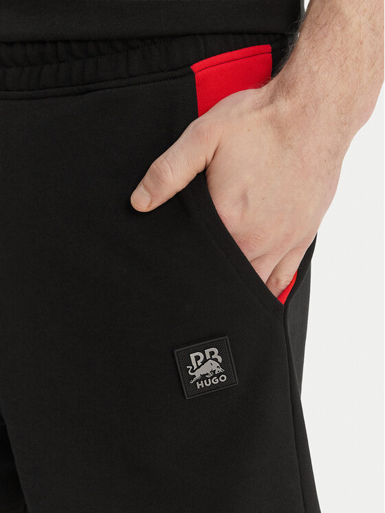 HUGO HUGO Auduma šorti Despen_RB 50559712 Melns Relaxed Fit