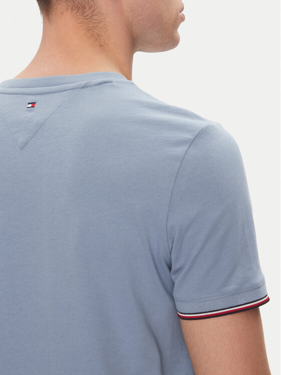 Tommy Hilfiger Tommy Hilfiger T-Shirt Logo MW0MW32584 Błękitny Regular Fit