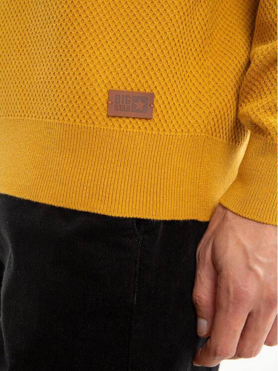 BIG STAR BIG STAR Sweter REYLI_202_160 Żółty Classic Fit