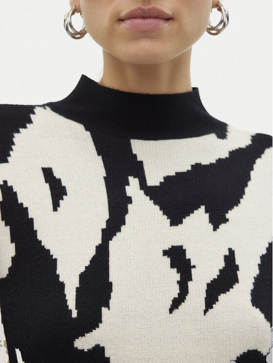 Vero Moda Vero Moda Трикотажна сукня Gold New Art 10311362 Чорний Regular Fit