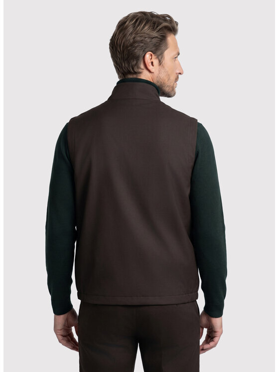 Pako Lorente Pako Lorente Kamizelka P26WP-8K-001 Brązowy Slim Fit