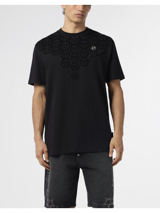 PHILIPP PLEIN PHILIPP PLEIN T-Shirt 29719 Czarny Regular Fit