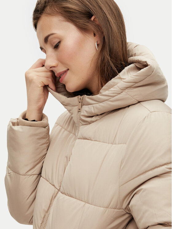 Pieces Pieces Kurtka zimowa 17115626 Beżowy Regular Fit